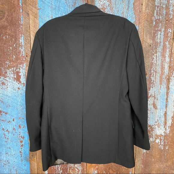 Stafford Black Wool Blend Suit Jacket w/ Vest - Picture 8 of 11